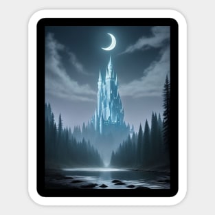 Wizards tower at night Sticker